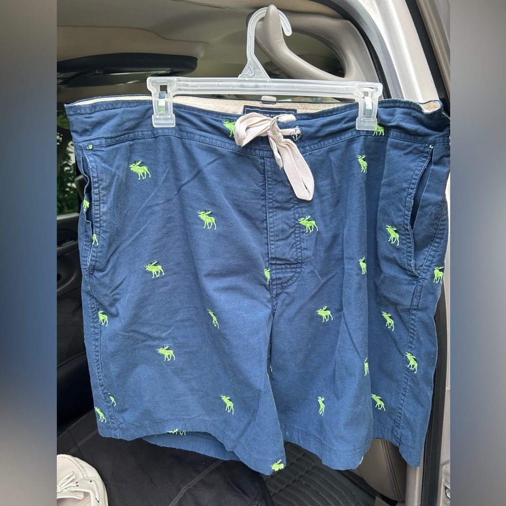 Vintage AF Abercrombie & Fitch Logo Drawstring Shorts EUC L